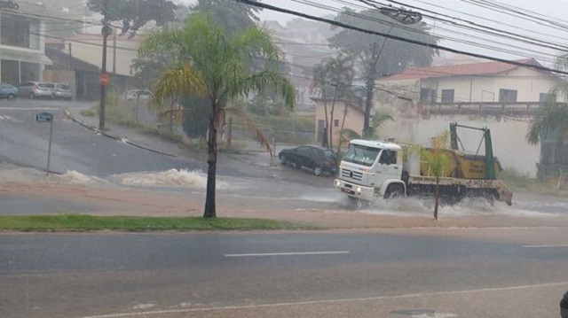 Forte chuva já causa alagamentos em Piracicaba