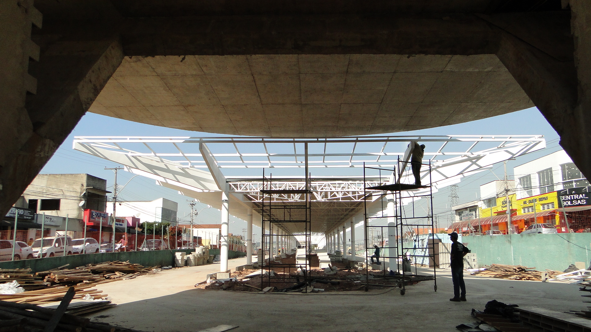 Novo Terminal Vila Sônia, em Piracicaba, começa a ganhar teto