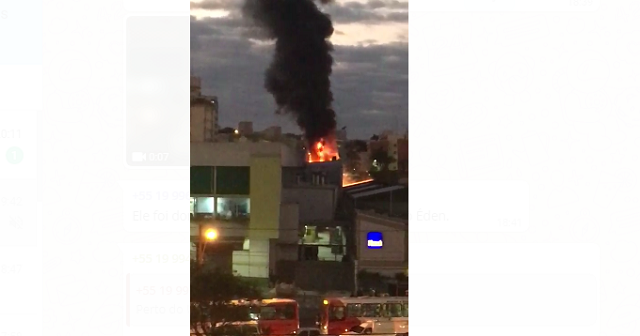 Supermercado Enxuto pega fogo em Campinas