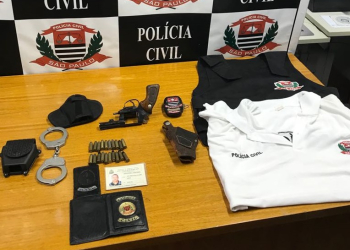 DIG (Delegacia de Investigações Gerais) prende homem que se passava por falso policia. Foto: Divulgação.