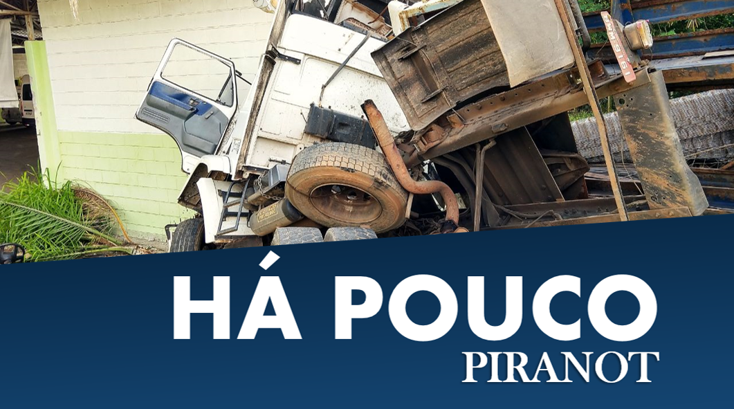 Motorista perde controle de caminhão e colide contra muro de concreto, em Piracicaba