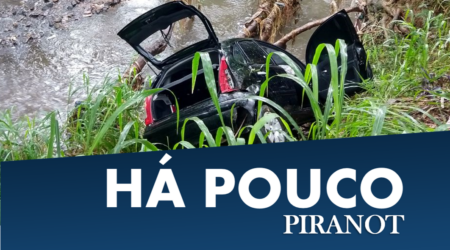 Mulher perde controle de carro e cai dentro de córrego em Piracicaba