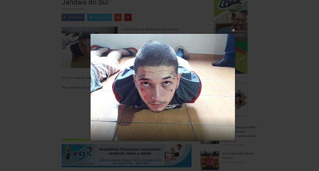 Foto de um dos assassinos de Luis Fernando já preso é divulgada