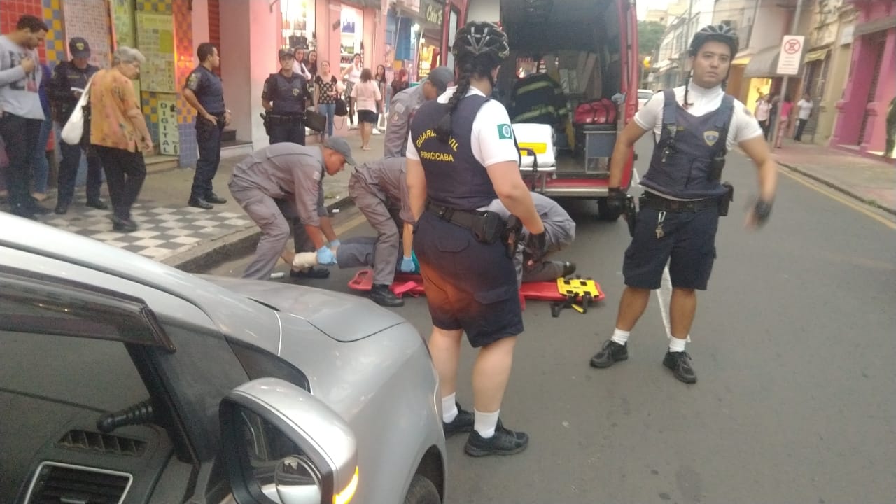 Aposentado de 86 anos é atropelado no centro de Piracicaba