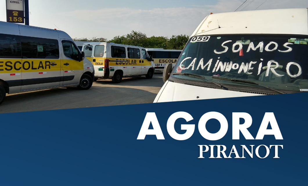 Vans escolares se juntam ao protesto e congestionam trânsito de Piracicaba