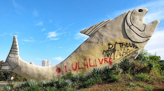 Monumento na entrada de Piracicaba é novamente vandalizado
