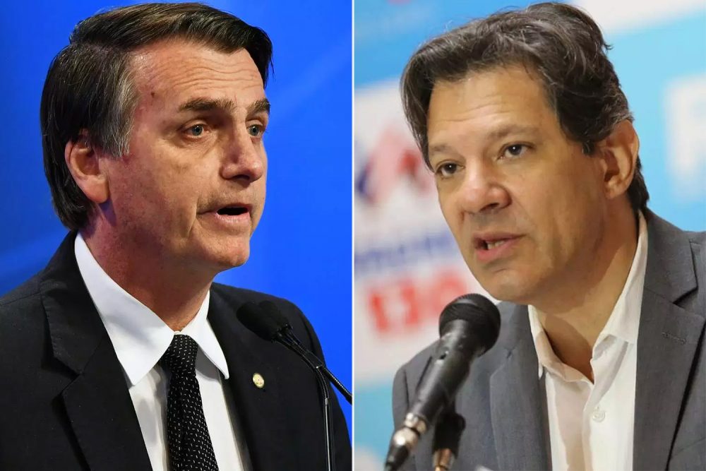 Em alta, Bolsonaro lidera com 28% dos votos; Haddad cresce para 16%
