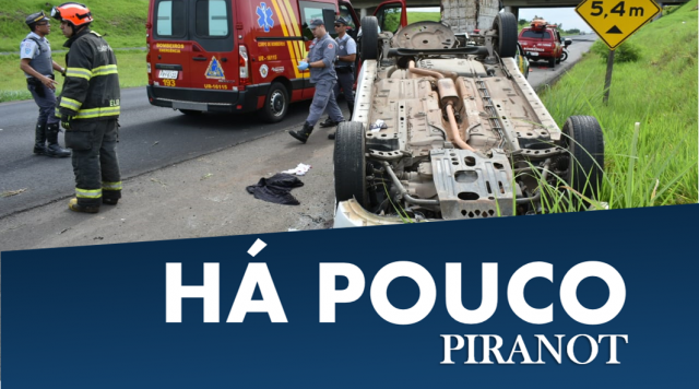 Motorista cochila no volante e capota veículo em rodovia de Piracicaba Piracicaba
