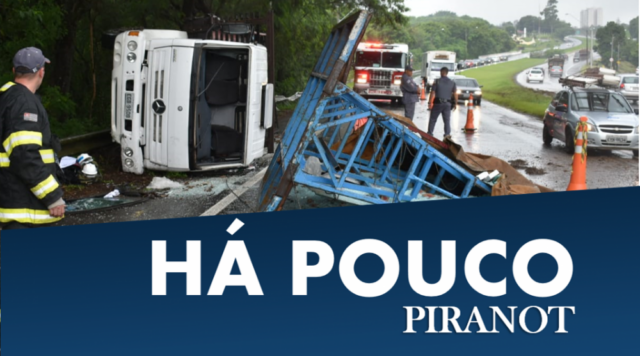 Caminhão tomba em rodovia de Piracicaba e causa grande congestionamento