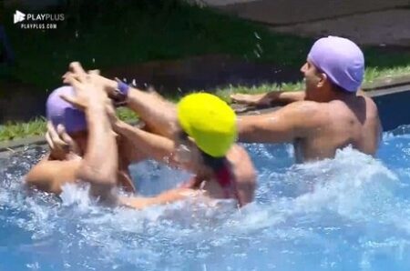 Catia Paganote agride Evandro e é expulsa de A Fazenda