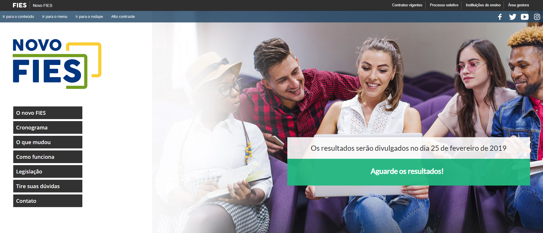 Resultado do Fies será divulgado nesta segunda-feira (25)