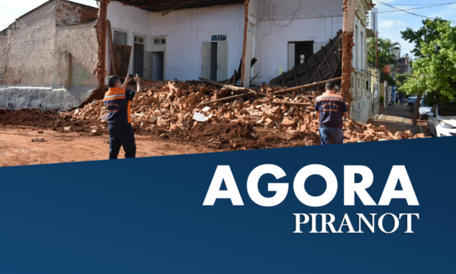 Muro de residência cai no Centro de Piracicaba e quase fere trabalhadores