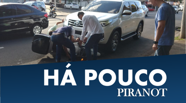 Acidente de trânsito envolvendo carro e moto deixa uma vítima, em Piracicaba Acidente de trânsito envolvendo carro e moto deixa uma vítima, em Piracicaba