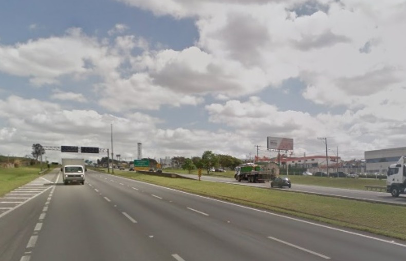 Em Campinas, motociclista fica ferido após colisão na Rodovia D. Pedro