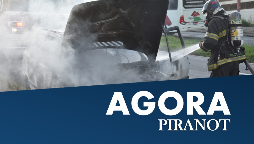 Veículo pega fogo em avenida de Piracicaba e causa grande congestionamento