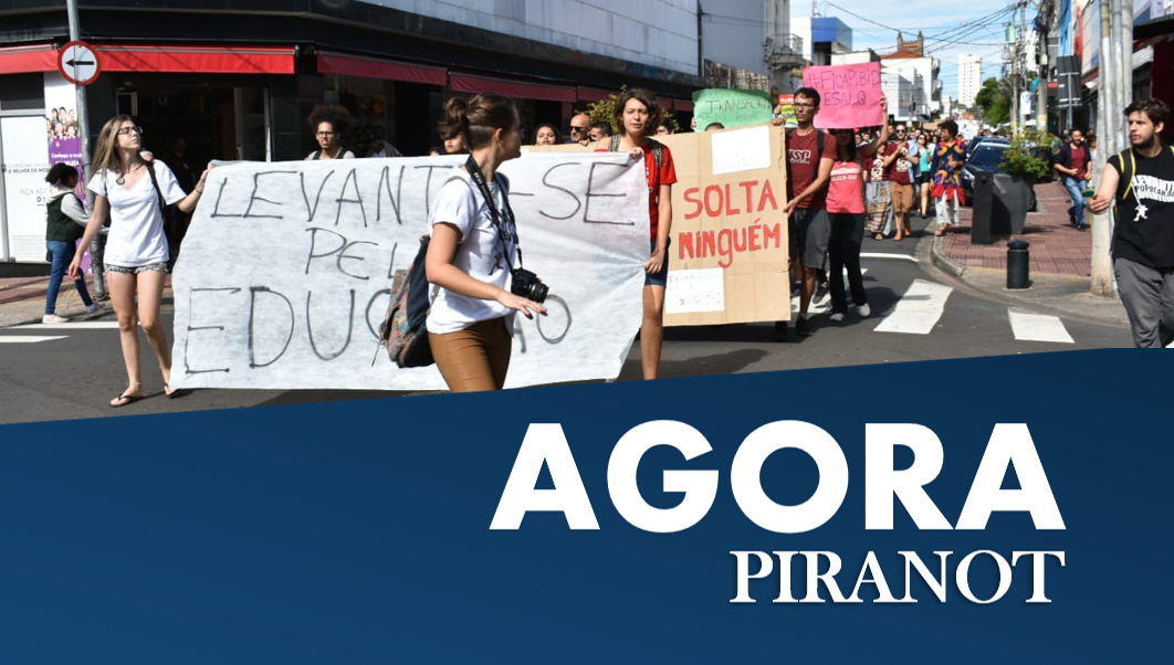 Em Piracicaba, protesto de estudantes toma ruas do Centro da cidade