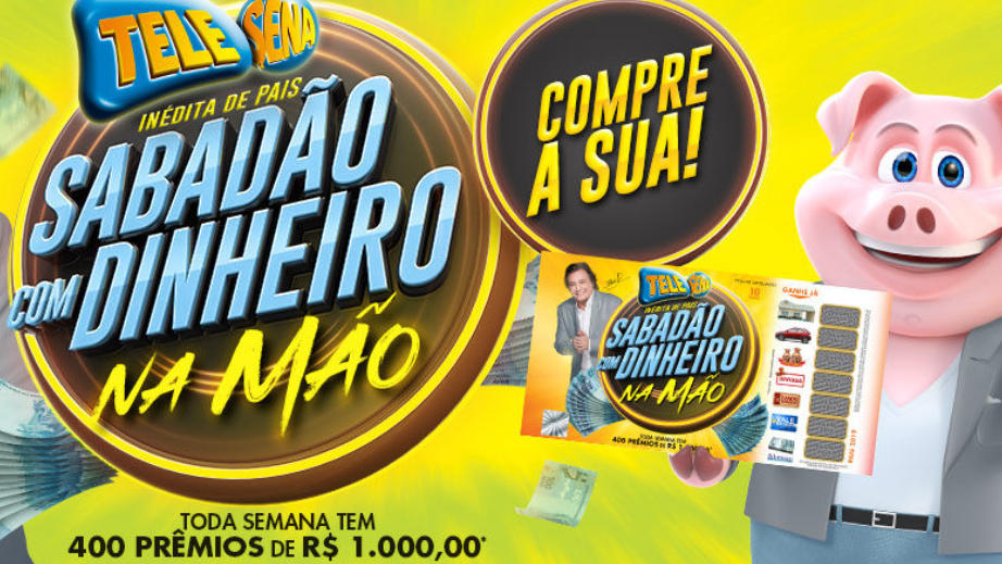 Resultado do primeiro sorteio da Tele Sena de Pais deste domingo (30/06/2019)