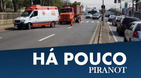 Caminhão atropela motociclista em frente à Estação da Paulista, em Piracicaba Acidente envolvendo moto e caminhão congestiona trânsito, em Piracicaba