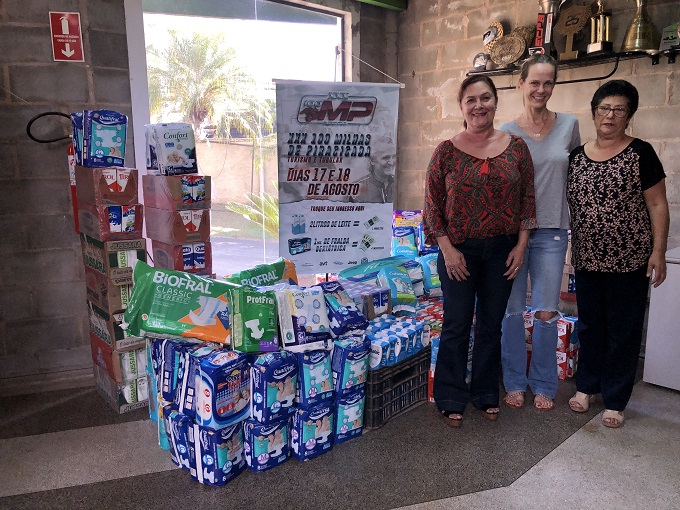 Em Piracicaba, Clube Piracicabano de Automobilismo (ECPA) doa leite e fraldas ao Fussp