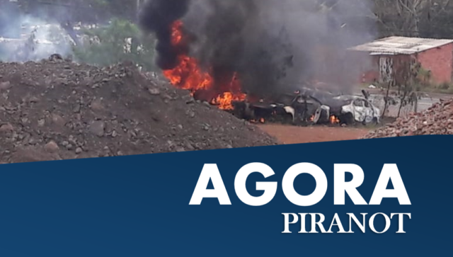 Em Piracicaba, incêndio atinge depósito de veículos da Prefeitura nesta manhã