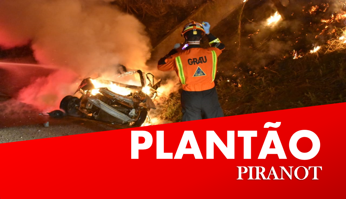 Motorista morre carbonizado após capotar em rodovia de Piracicaba e carro pegar fogo