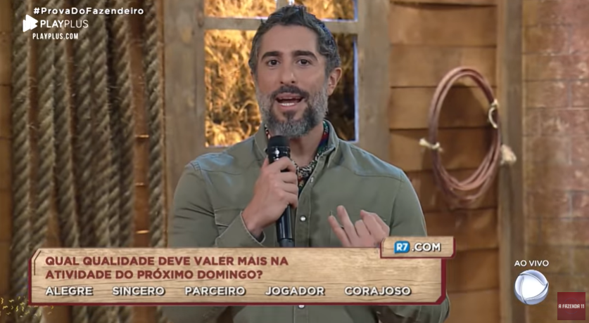 A Fazenda: Marcos Mion anuncia atividade valendo prêmio em dinheiro