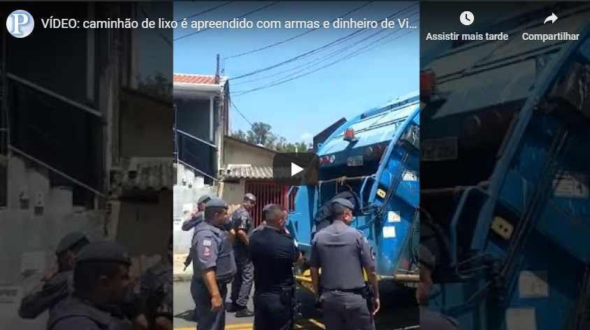VÍDEO: caminhão de lixo é apreendido com armas e dinheiro de Viracopos