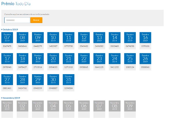Resultado Prêmio Todo Dia Tele Sena de Aniversário Dia 31/10/2019