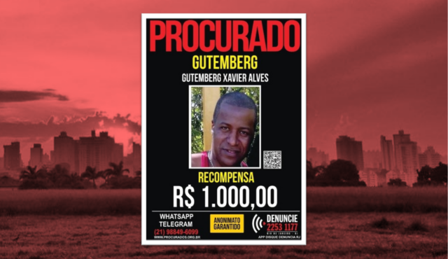 Disque-Denúncia pede ajuda para encontrar homem que fazia mulher comer suas fezes e a matou