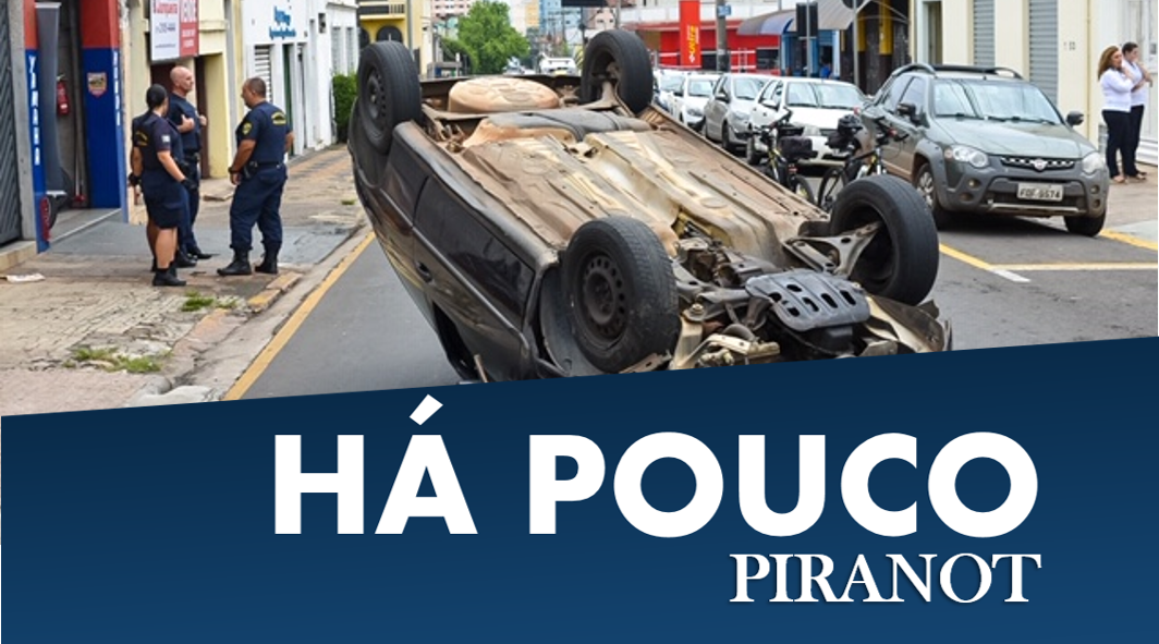 Capotamento de veículo deixa trânsito congestionado na área central de Piracicaba