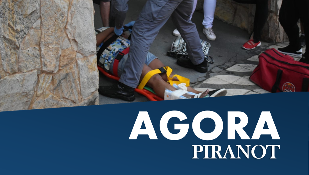 Mulher é atropelada por carro no centro de Piracicaba (SP)