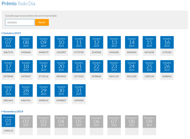 Tele Sena Resultado Prêmio Todo Dia 01/11/2019