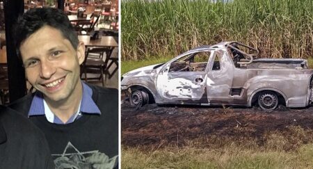 Polícia investiga se corpo carbonizado em canavial pertence a empresário de Piracicaba