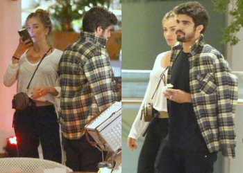 Caio Castro e Grazi Massafera passeando em shopping no Rio (Foto: Reprodução)