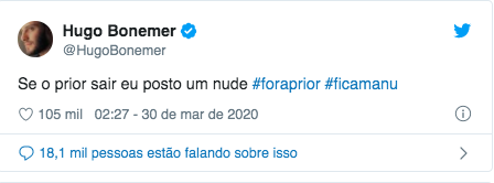 Primo de William Bonner posta nude nas redes sociais