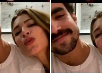 Grazi Massafera invade live de Caio Castro - Foto: Reprodução