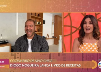 Diogo Nogueira e Fátima Bernardes no Encontro