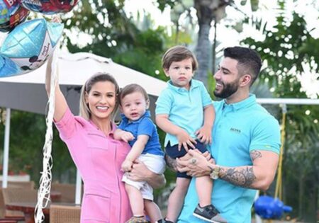Andressa Suita, Gusttavo Lima e os dois filhos
