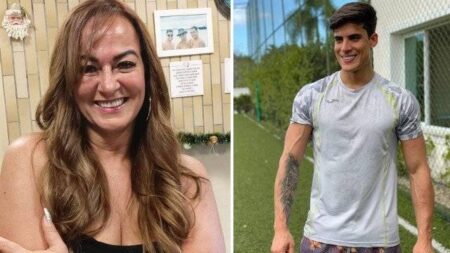 Nadine, mãe de Neymar, e Tiago Ramos - Foto: Reprodução