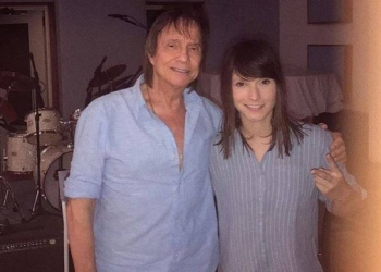 Tamara Angel em visita ao Rei no início de março Foto: reprodução/ instagram