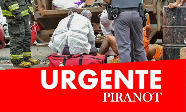 Em Piracicaba, grave acidente entre carro e caminhão de lixo deixa duas vítimas