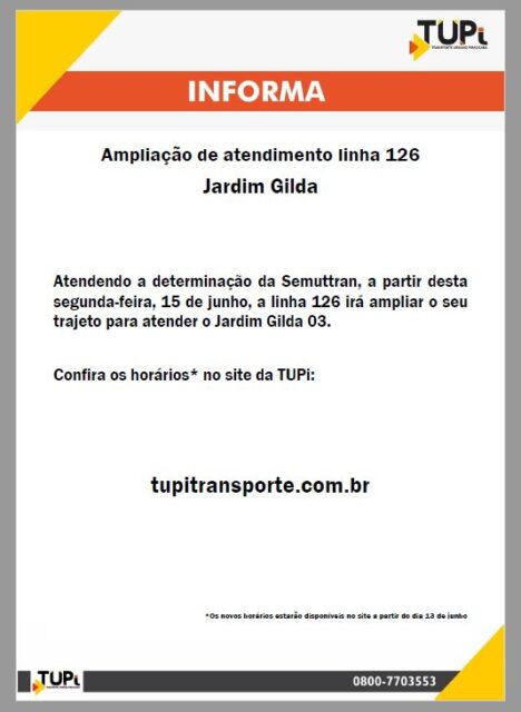 Em Piracicaba, TUPi anuncia ampliação de trajeto da Linha 126