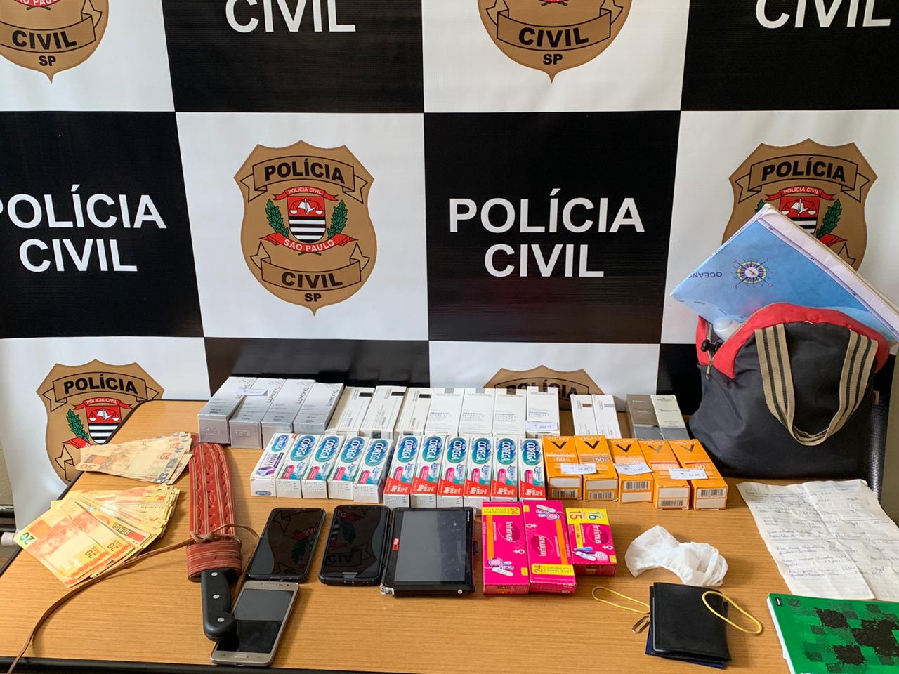 Polícia Civil prende casal acusado de furtos em redes de farmácias