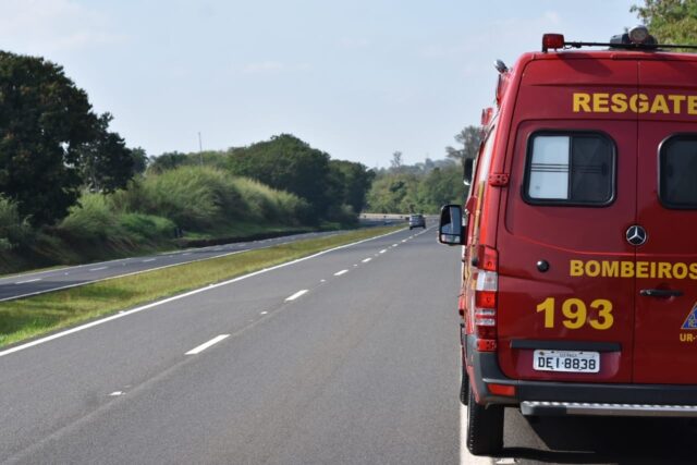 Uma foto da viatura do SAMU