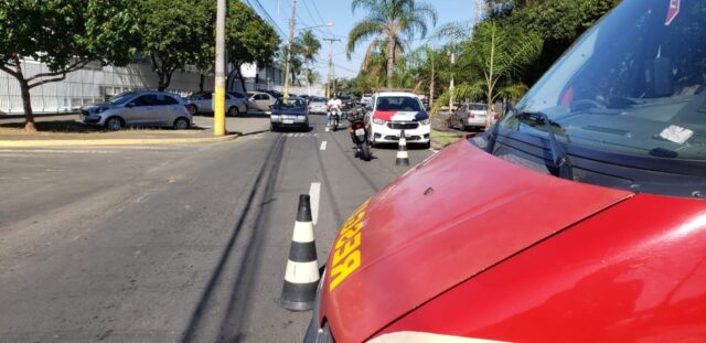 Uma foto do local do acidente