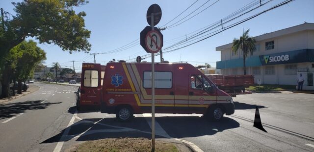 Uma foto do local do acidente