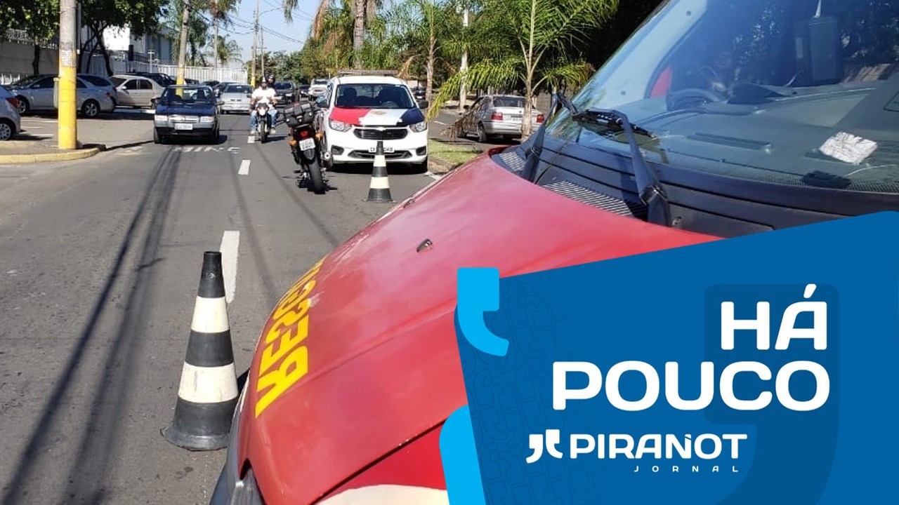 Acidente entre carro e moto deixa congestionamento em avenida de Piracicaba