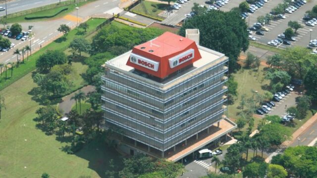 Foto do prédio da Bosch, em Campinas