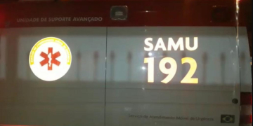 Na imagem, uma ambulância do SAMU