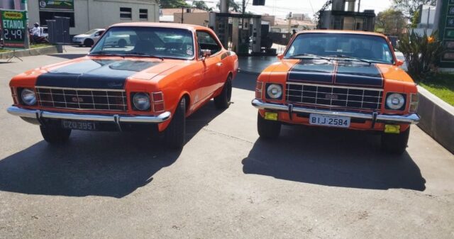 Uma foto dos Opalas no encontro ocorrido neste domingo, dia 26, em Piracicaba